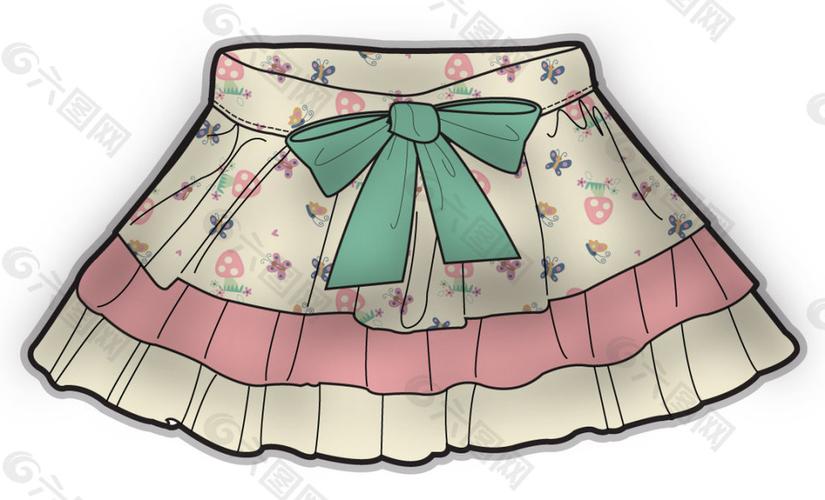 黄色短裙彩色服装设计原稿矢量素材产品工业素材免费下载(图片编号